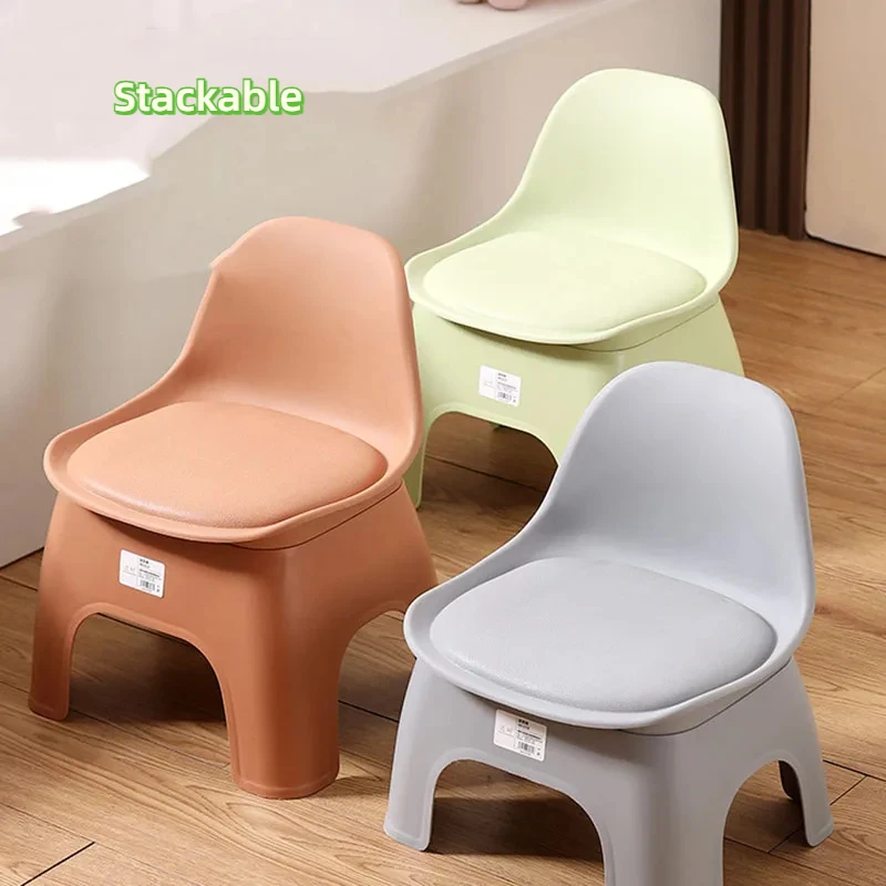 

Low Plastic Child Chair Baby Household Backrest Children's Stool Nordic Small Kindergarten Chaise Pour Enfant Children Furniture