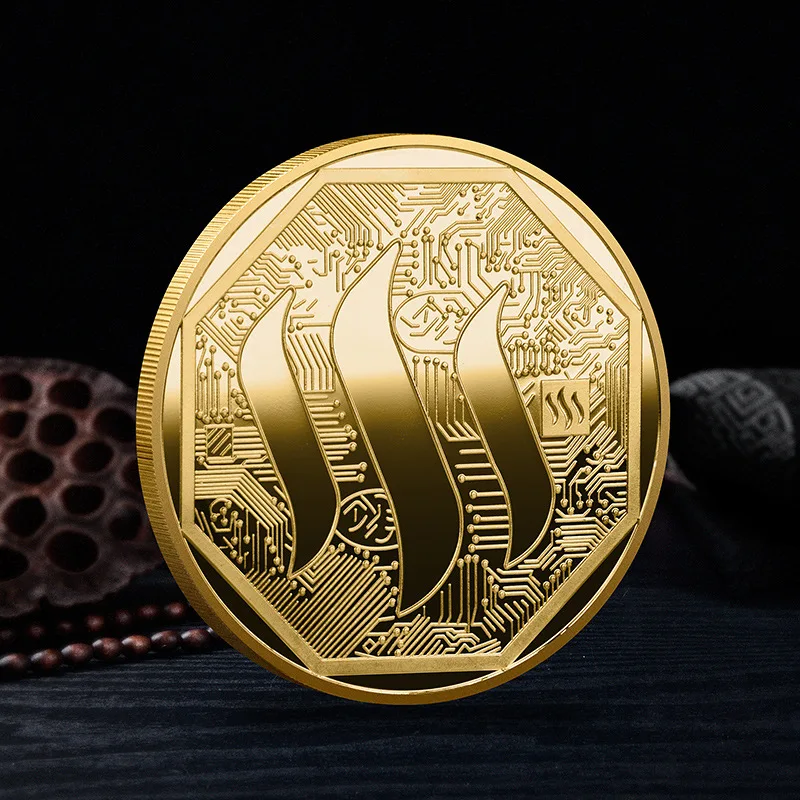 Nova cryptocurrency steem moeda de ouro para coleção collectible moeda crypto prata chapeado arte lembrança presente para decoração de casa