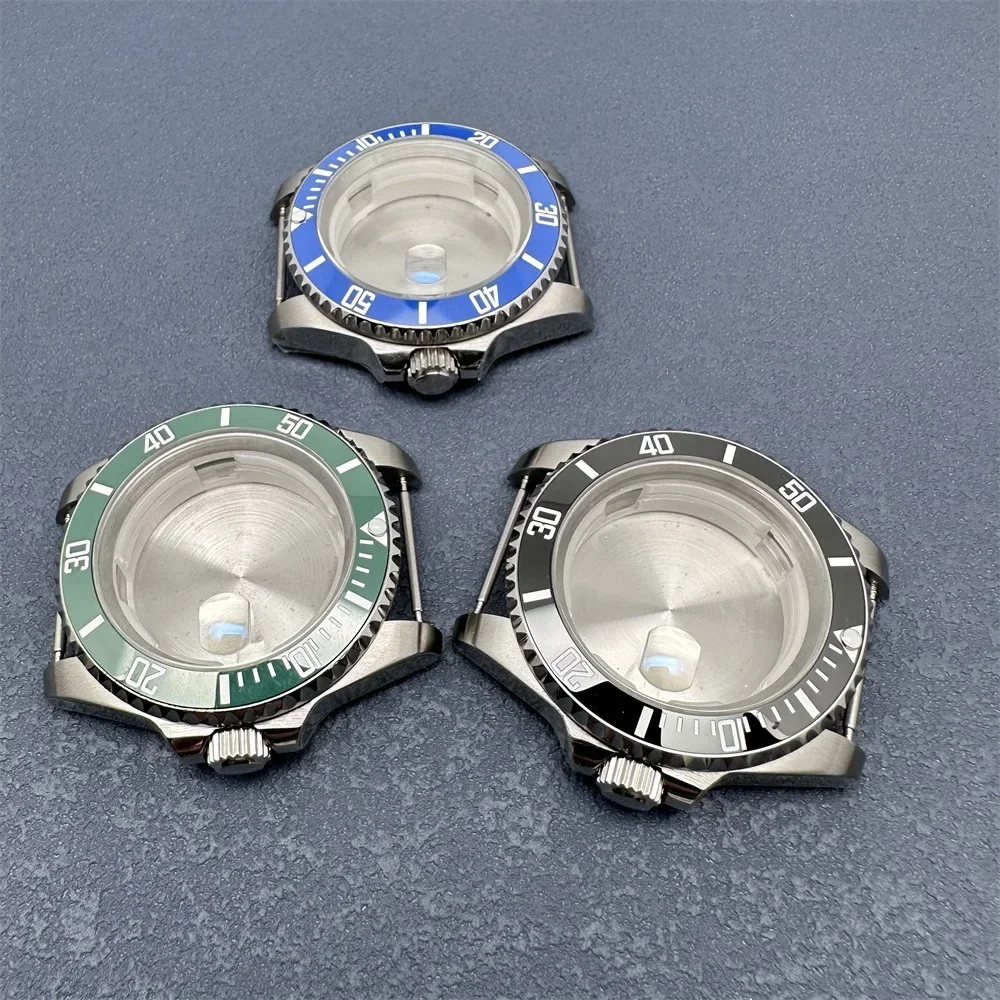 40MM Watch Case with Sapphire Crystal Watch Accessories for Miyota 8215 8205 8200 2813 3804 ETA 2836 2834 Movement Repair Part