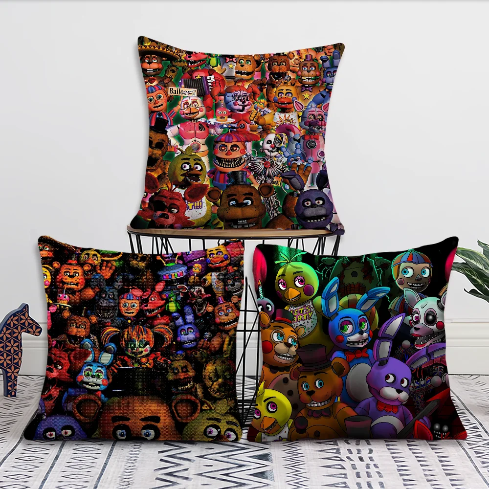 Game F-Five N-Nights Cool F-Freddys Pillow Case Sofa Living Room Bedroom Headboard Backrest Cushion Square Cushion Nap Time