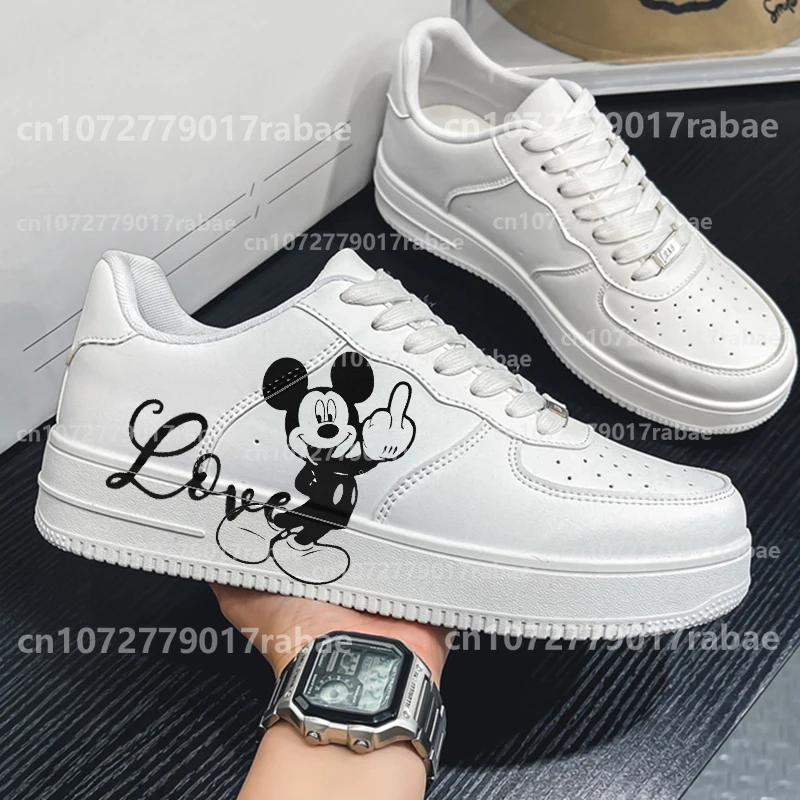 Micky Minnie Mouse Casual Schoenen Mannelijk Platform Sneakers Mode Vrouwen Kateboardschoenen 3d Graffiti Student Casual Schoenen Aanwezig