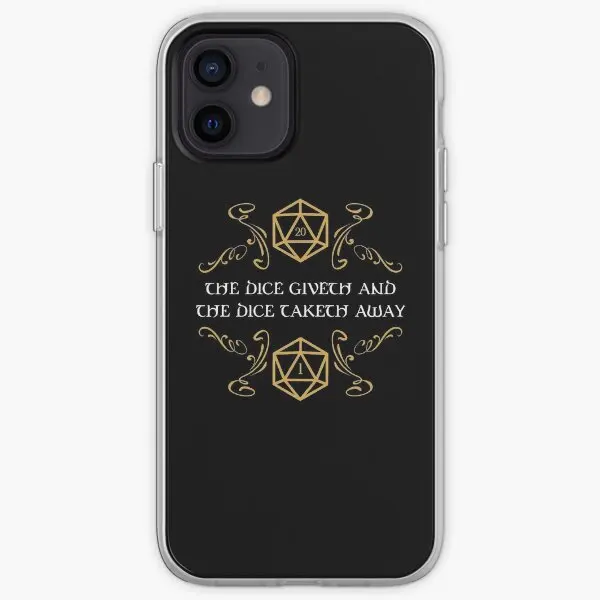 The Dice Giveth And Taketh Away Natural  Phone Case Customizable for iPhone 6 6S 7 8 Plus 11 12 13 14 Pro Max Mini X XS XR Max