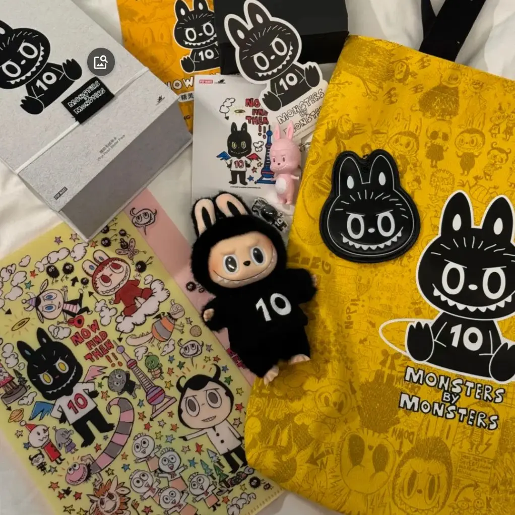 100% Authentic POP MART The Monsters Labubu 10th Anniversary Limited Combination Set Vinyl Collectible Doll Toy Figure Keychain