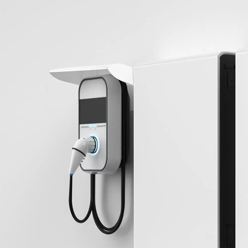 

2Pcs Electric Charging Station Waterproof Cover Plastic Weatherproof Protector Outdoor Charging Post Roof Accessories