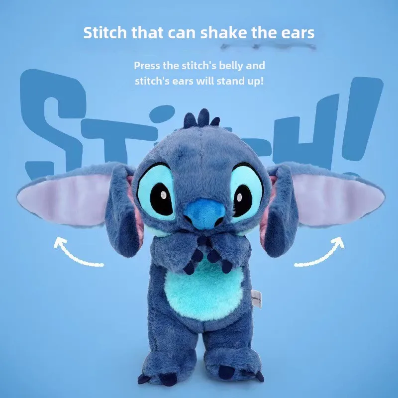 

Anime Plush Stitch Disney Breathing Otter Soothes Plush Toys, Babies Sleep, Dolls Have Moving Ears, Children's Birthday Gifts