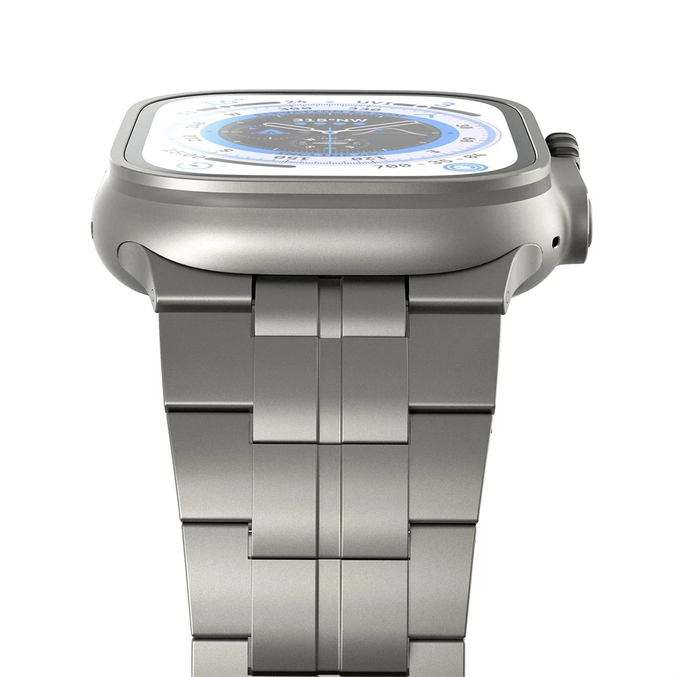 Luxury titanium Band for Apple Watch UItra 49mm Band 44mm 45mm 40mm 41mm 38mm 42 Correas Bracelet iWatch Series 8 SE 6 5 7