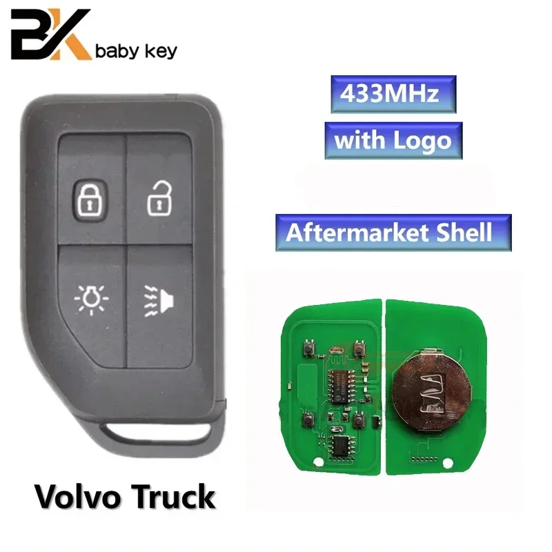 

BB Key for Volvo FM FH16 Truck 433MHz ASK Aftermarket 4 Buttons Smart Remote Control Car Key