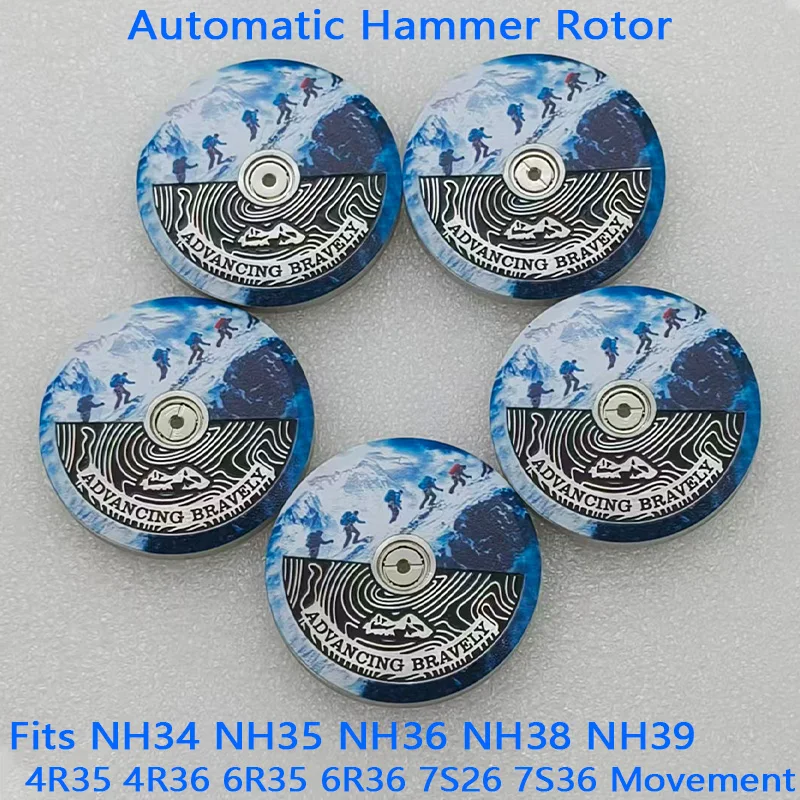

NH35 NH36 Automatic Hammer Rotor Fits for NH35 NH36 NH38 4R35 4R36 7S 6R Movement SKX007 Men's Watch Weight Pendulum Refit Parts
