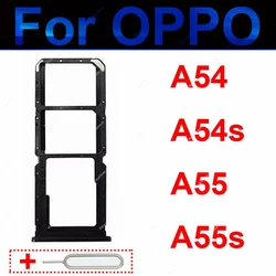 Sim Card Tray Holder For OPPO A54 A54s A55 A55s 4G 5G Dual Sim SD Card Slot Reader Adapter Replacement Repair Parts  A54