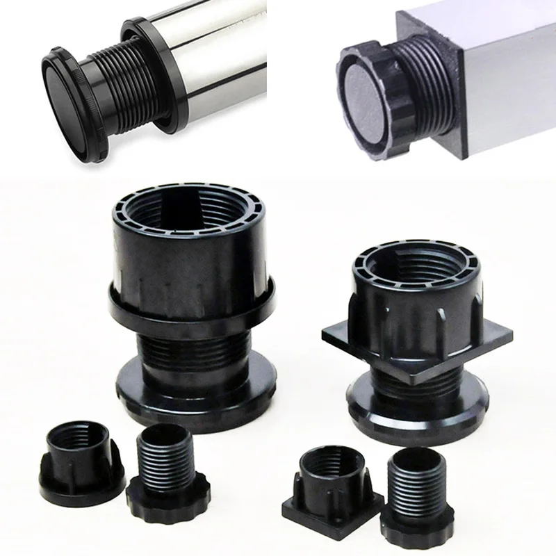 4 sztuk śruby regulowane krzesło stopy czarne meble z tworzyw sztucznych noga wtyczka zaślepka zaślepka na rura okrągła rura Protector Hardware