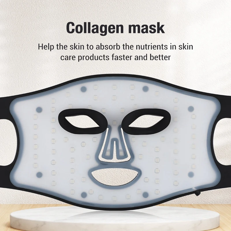 LED Photon Beauty Mask Instrument IPL Rejuvenation Lightens linee sottili illumina il tono della pelle morbido e delicato sulla pelle