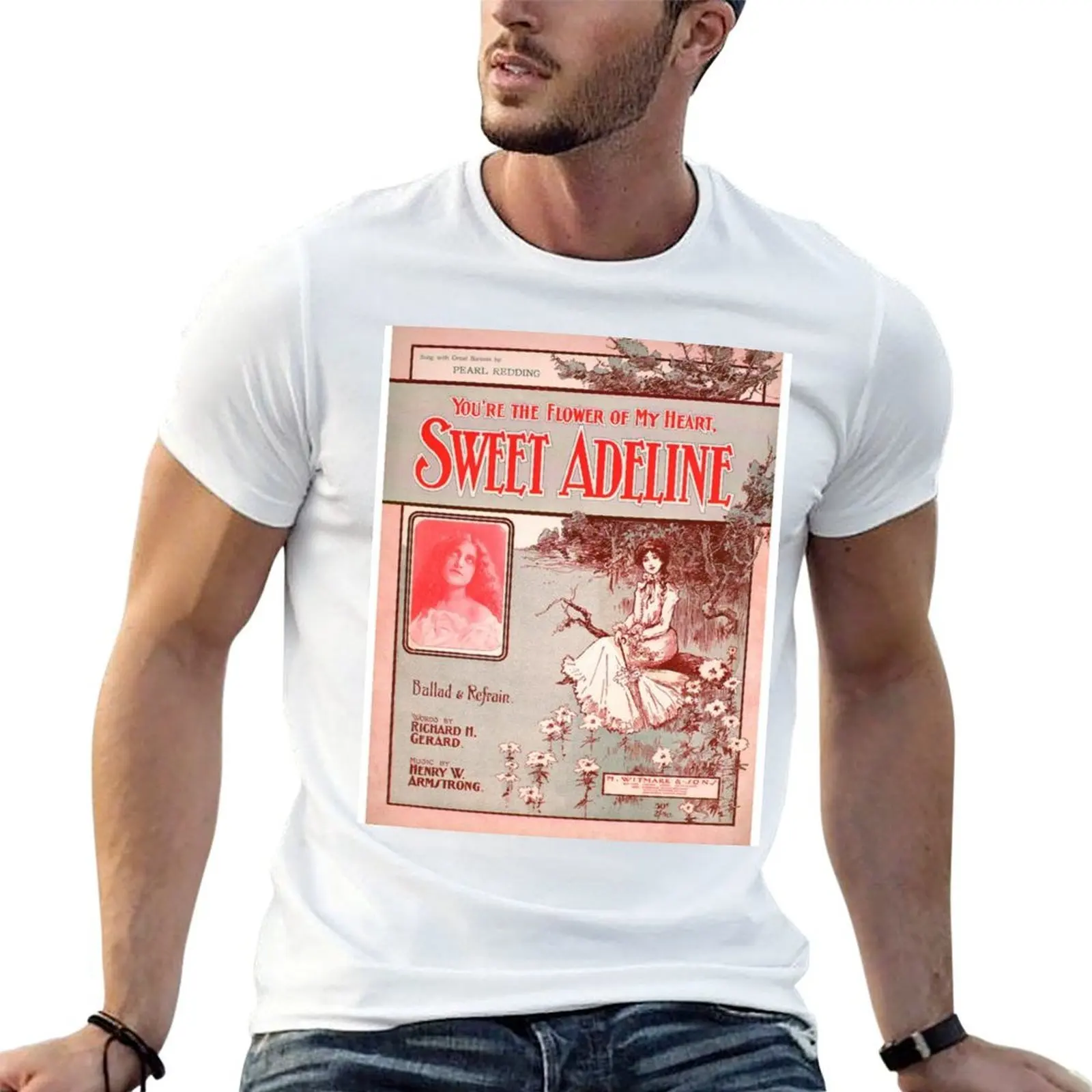 Vintage Sheet Music Songbook Cover Sweet Adeline 1903 T-Shirt football t shirt graphic t shirts mens shirts graphic tee
