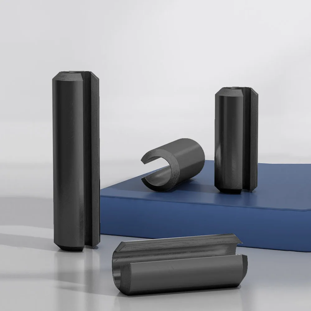 Split Spring Dowel Positioning Pin M1.5 M2 M2.5-M12 Spring-Type Straight Pins Steel Spring Elastic Cylindrical Cotter Pin Dowel