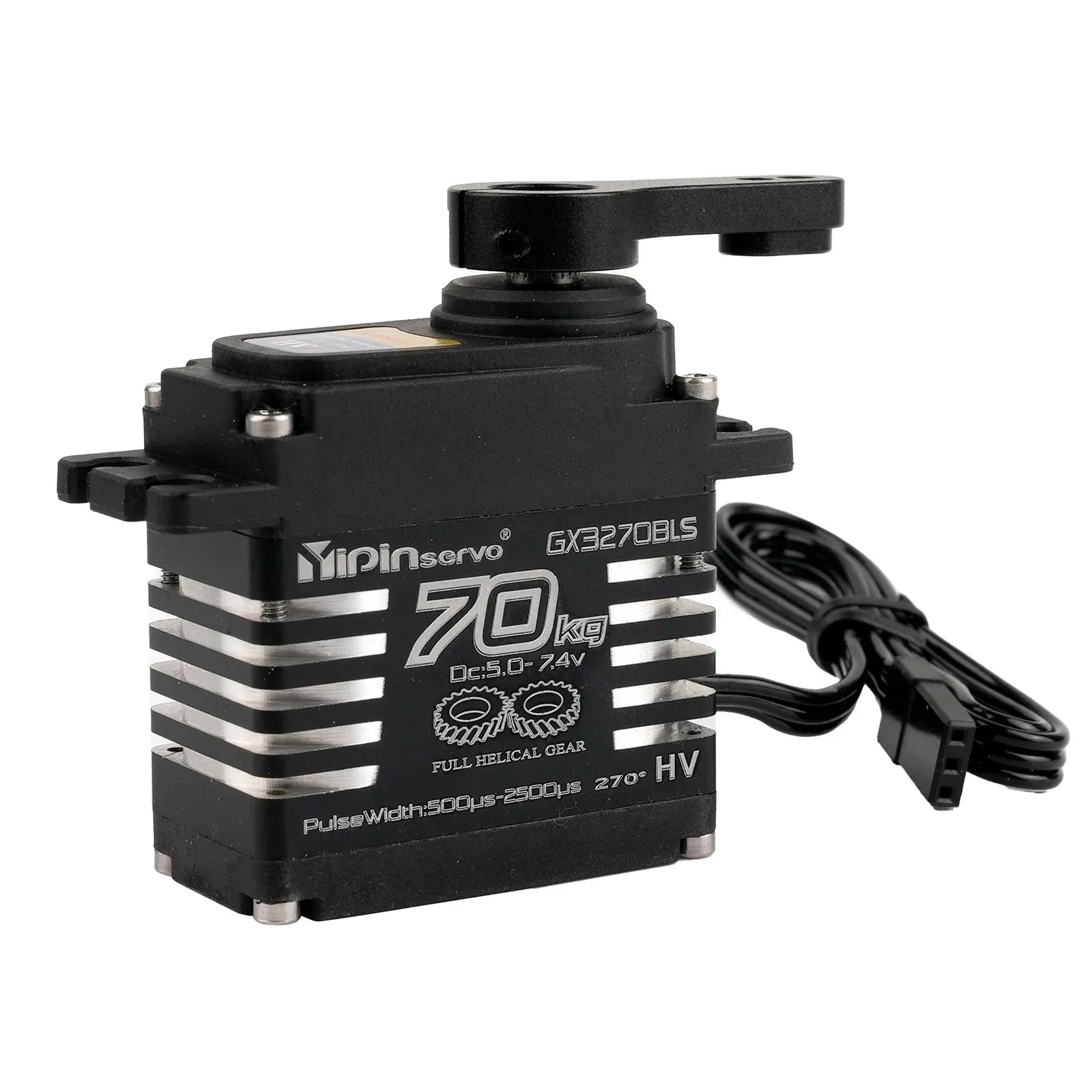 

Цифровые сервоприводы 70 кг с большим крутящим моментом, магнитно-индукционные, 8.4В, бесщеточные, IP68, со стальной спиральной передачей для радиоуправляемых моделей автомобилей и роботов масштаба 1/8, 1/10