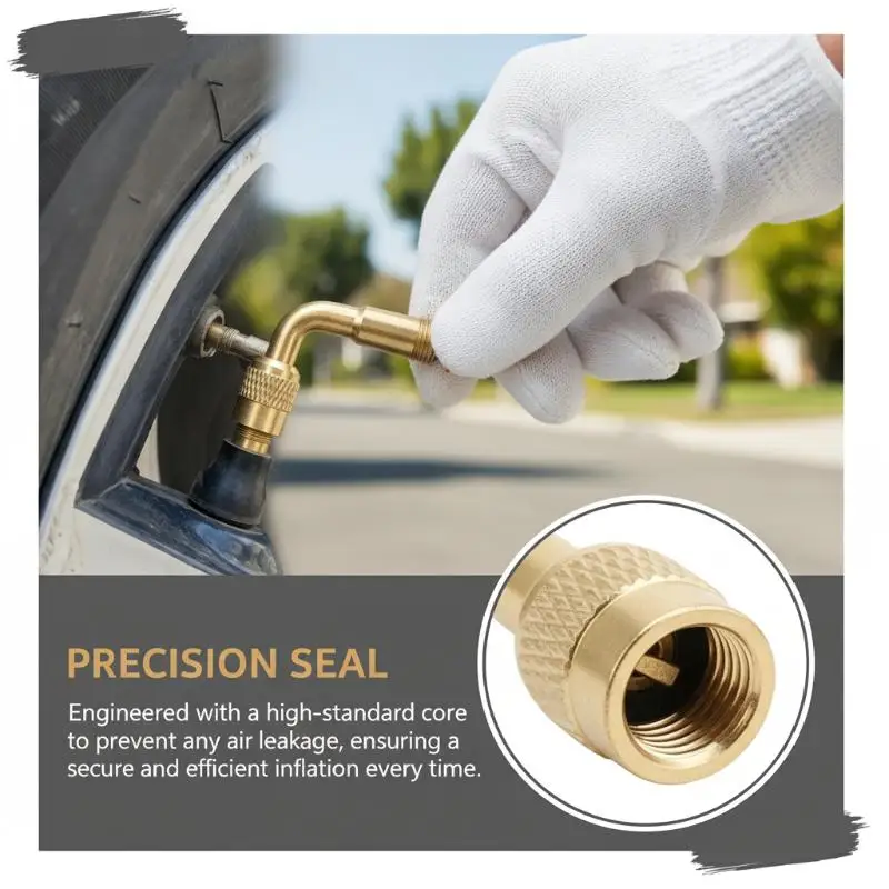 1PCS Solid Brass  Motorcycle 45 90 135 Degree Angle Bent Valve Adaptor Tyre Tube Valve Extension Adapter For Truck Car Moto Bike