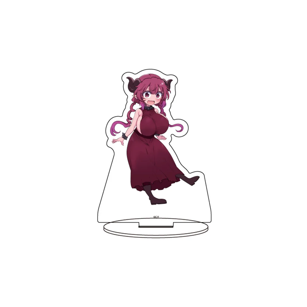 15cm Anime Miss Tohru Kanna Acrylic Keychain Stand Plate Toy Kobayashi's Cartoon Dragon Figure DIY Desk Maid S Decoration Gift