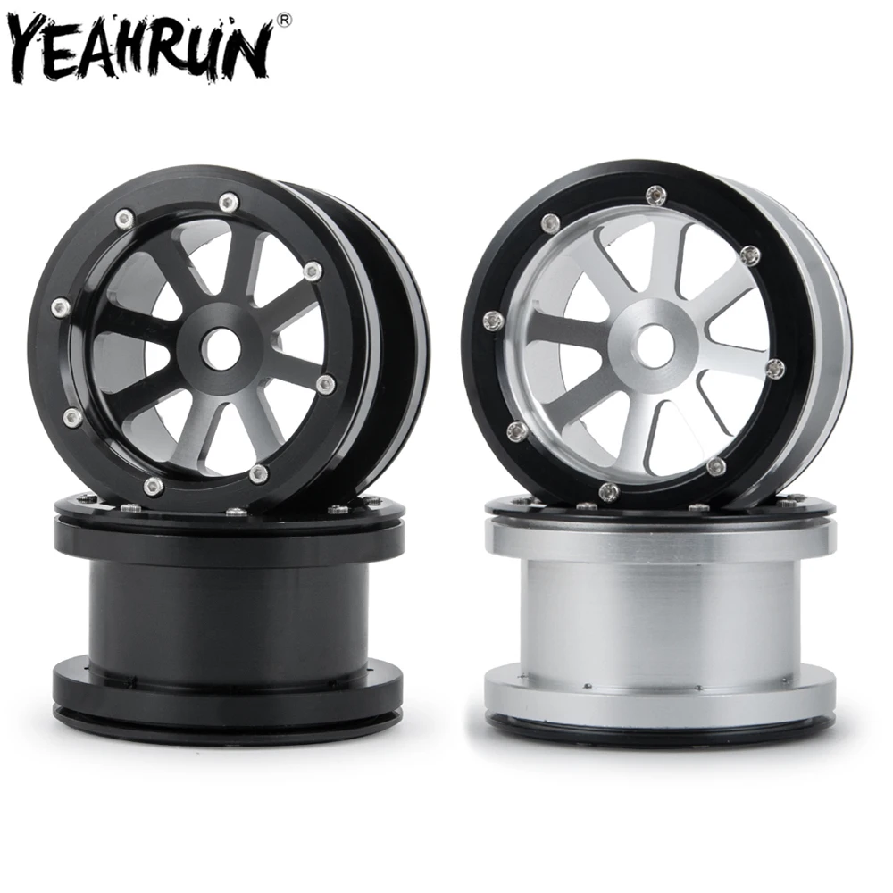 

YEAHRUN 4Pcs Metal 2.2inch Beadlock Wheel Rim Wheel Hub For 1/10 RC Crawler Axial SCX10 90046 Wraith 90018 90048 D90 D110