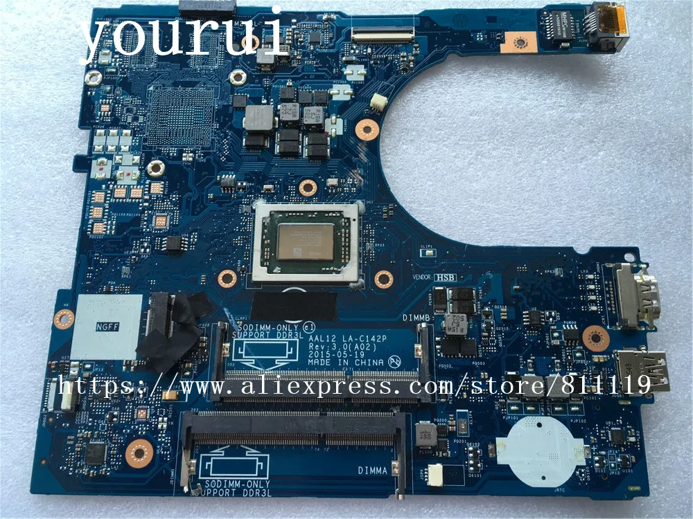 CSRZSZ For Dell Inspiron 5455 5555 5755 Laptop For Motherboard  AAL12 LA-C142P CN-0CD4HR 0CD4HR CD4HR  with A10-8700P DDR3 Test