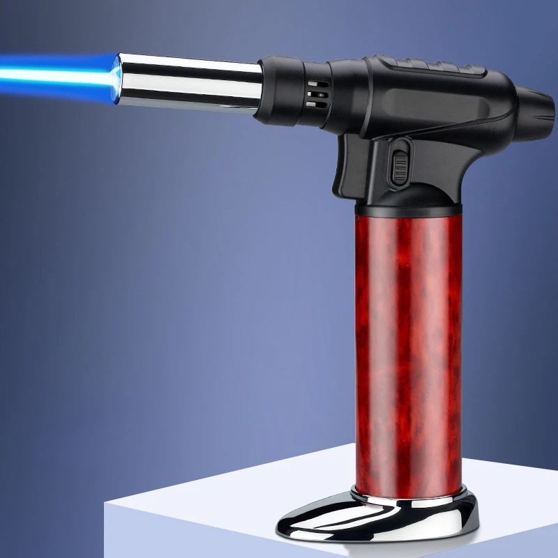 360 °   ولاعة غاز البيوتان الإشعال المتكاملة لهب أزرق الشعلة توربو جت بندقية رذاذ التخييم في الهواء الطلق شواء المطبخ أداة الطبخ #6