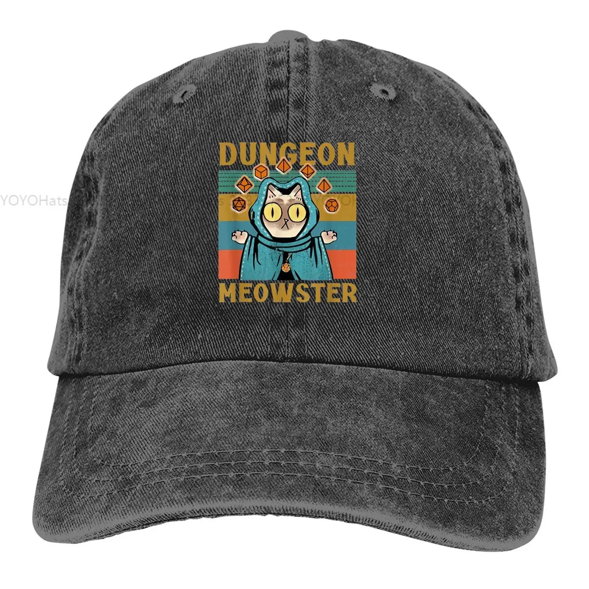 

Pure Color Dad Hats Dungeon Meowster Women's Hat Sun Visor Baseball Caps DnD Game Peaked Cap