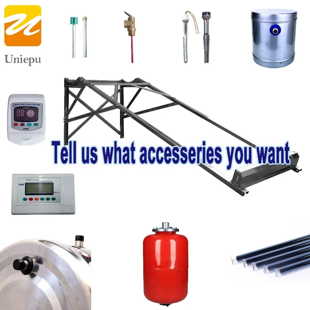 100L 120L 200L 300L غير المضغوط الشمسية السخان نظام سخان المياه بالطاقة الشمسية للمنزل التجارية فندق أو السكنية