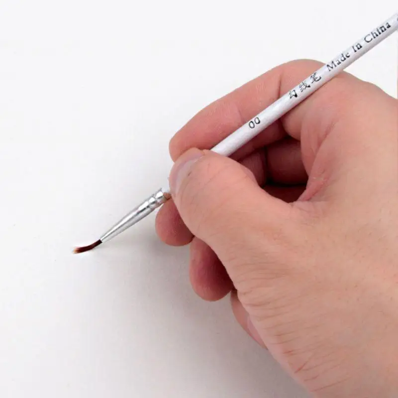 2XPF 3pcs 0 00 000 Hook Line Pen Professional Fine Tip Drawing Brushes for Acrylic