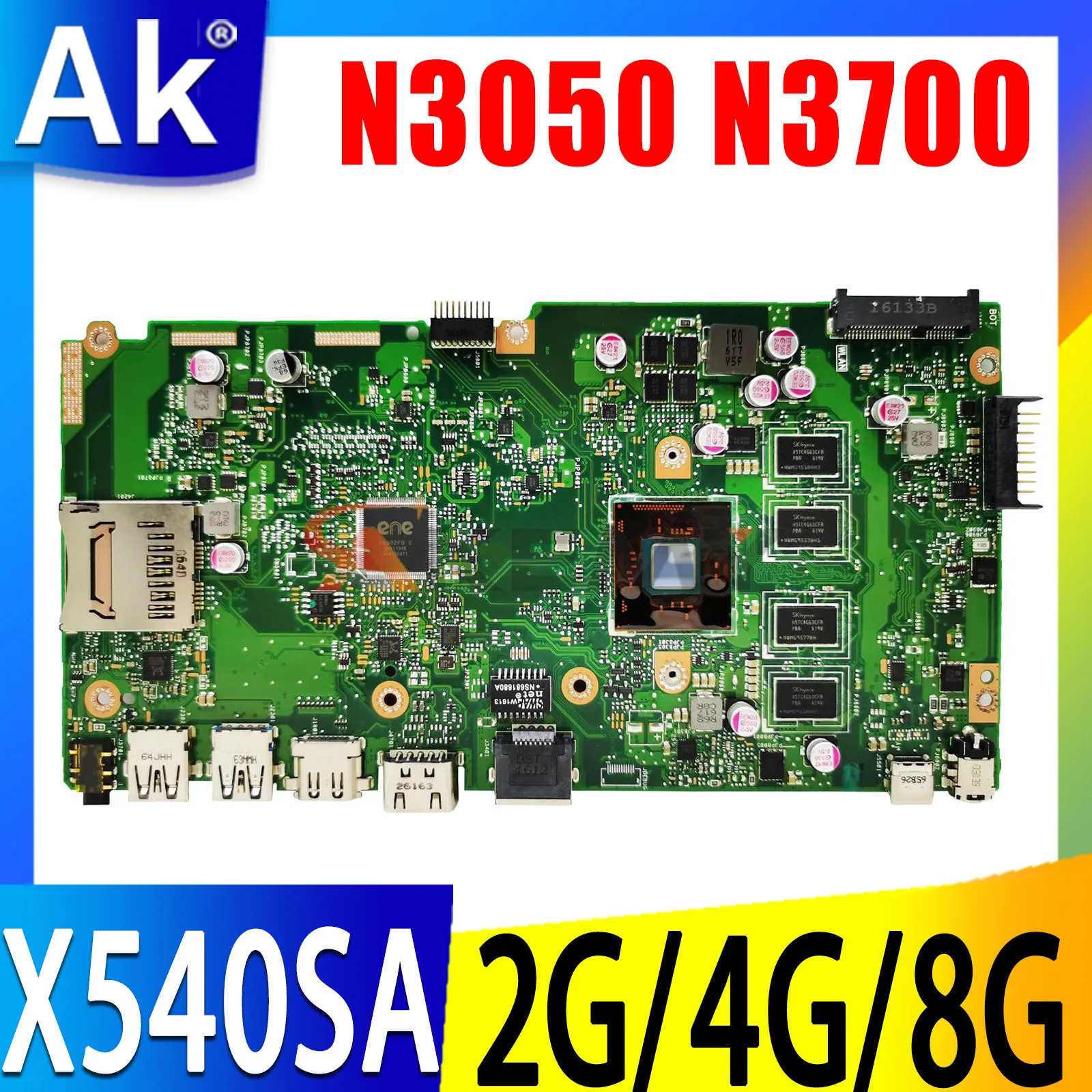 

Shenzhen X540SA Notebook Mainboard For ASUS VivoBook F540SA A540SA R540SA NB-D540SA Laptop Motherboard N3050 N3150 N3700 2/4/8GB