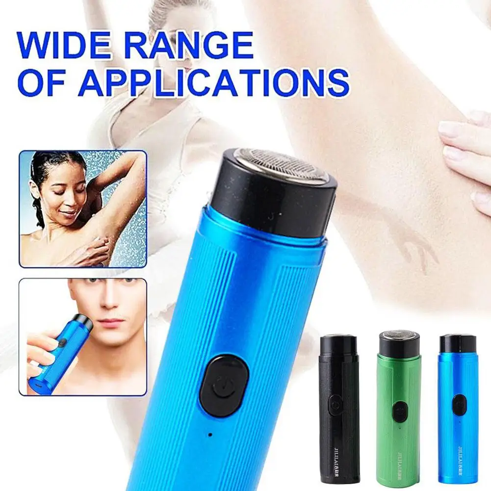 Mini rasoir électrique portable pour hommes, étanche, chargement USB, rasoirs pour le visage avec brosse, kit de rasage au couteau à barbe