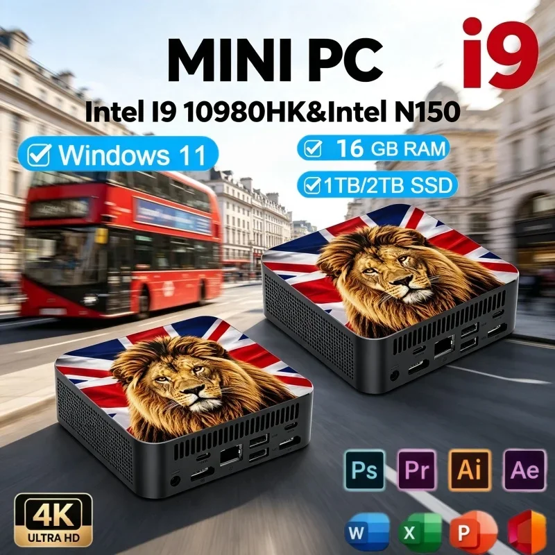 インテル-i9‑10980hk-n150-ミニpc-win11-16gb-ram-2tb-ssd-wifi6-bt52-マルチディスプレイ-ビジネス-ゲーミング-ポケット小型デスクトップコンピューター
