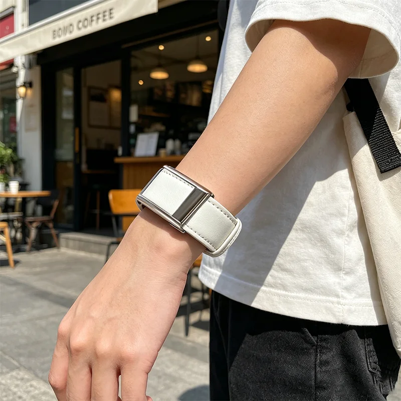 Picture 6: Luxury Leather Tapered Band For Whoop 5.0 one+peak High-end Strap Bracelet Adjustable Replacement Accessories
