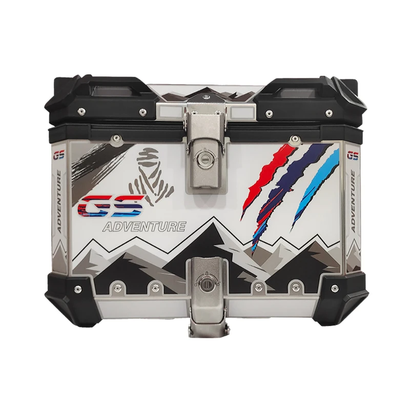 STLF BKW 65L 36L 45L 55L Sticker Universal Alloy Scooter Trunk Luggage Delivery Motorcycle Top case Aluminum Motorcycle Tail Box
