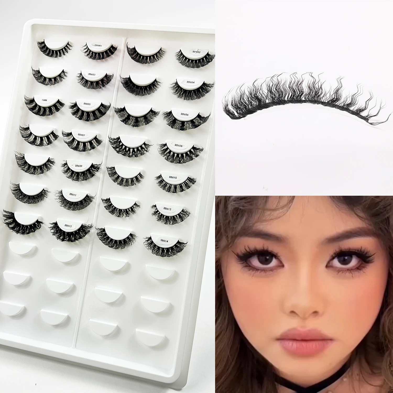 Nowe mody wełniane Curl rzęsy wegańskie puszyste sztuczne rzęsy z norek makijaż Flase przedłużanie rzęs