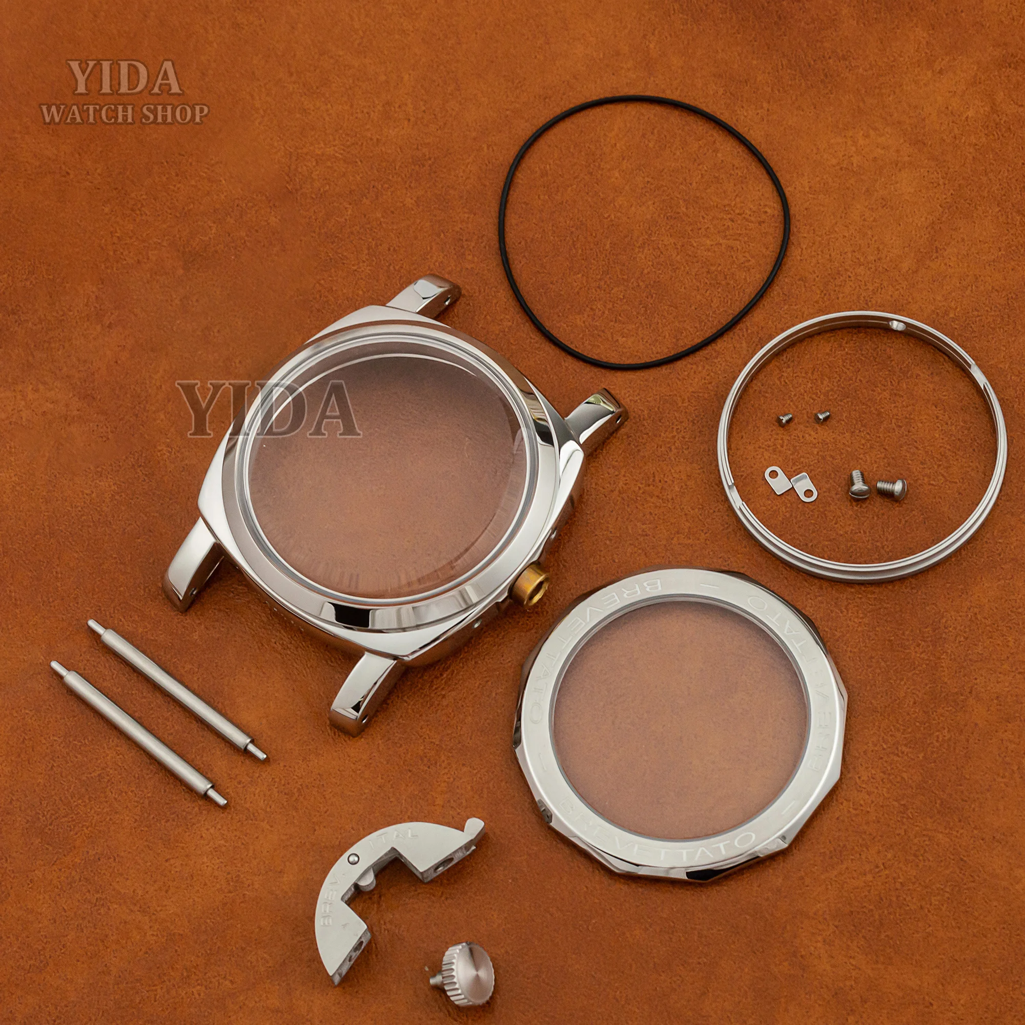 47mm Watch Case High Quality Vintage Case Retro 100M Waterproof for PAM 6152 ETA6497/6498/ST3600 Movement Stainless Steel Case
