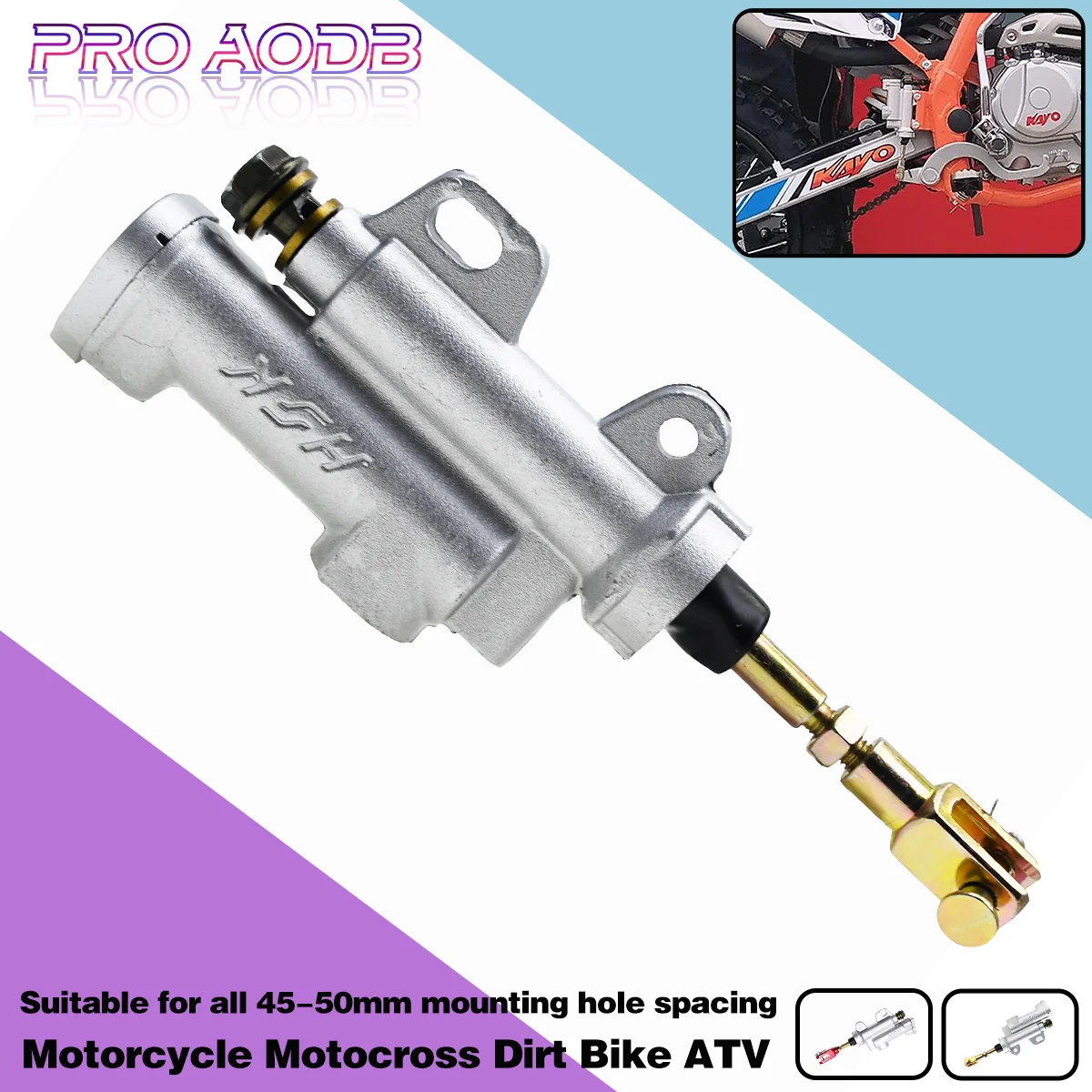 

For all 45-50mm mounting hole distance Motorcycle Motocross Dirt Bike ATV rear hydraulic brake master cylinder pump For Kayo 250