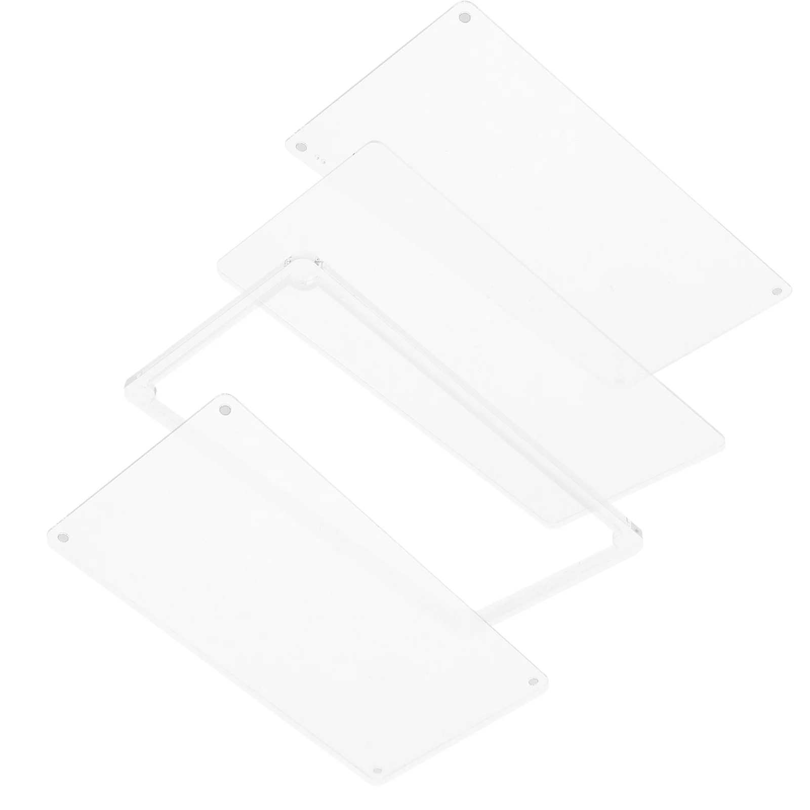 

4Pcs Clear Acrylic Sheets Transparent DIY Crafting Board for Handmade Wedding Signs Decorative Square Acrylic Sign Blank Board