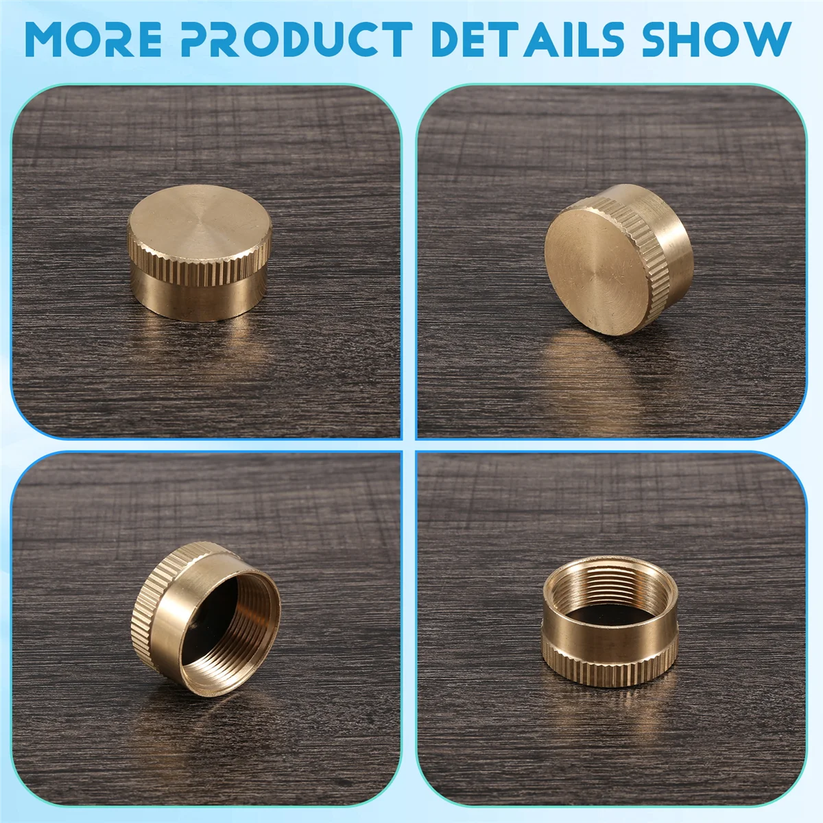 SMIEA 5 Pieces Solid Brass Refill Cap 1 LB Propane Bottle Cap Gas Tank Cylinder Sealed Cap Protect Cap for Outdoor Stove