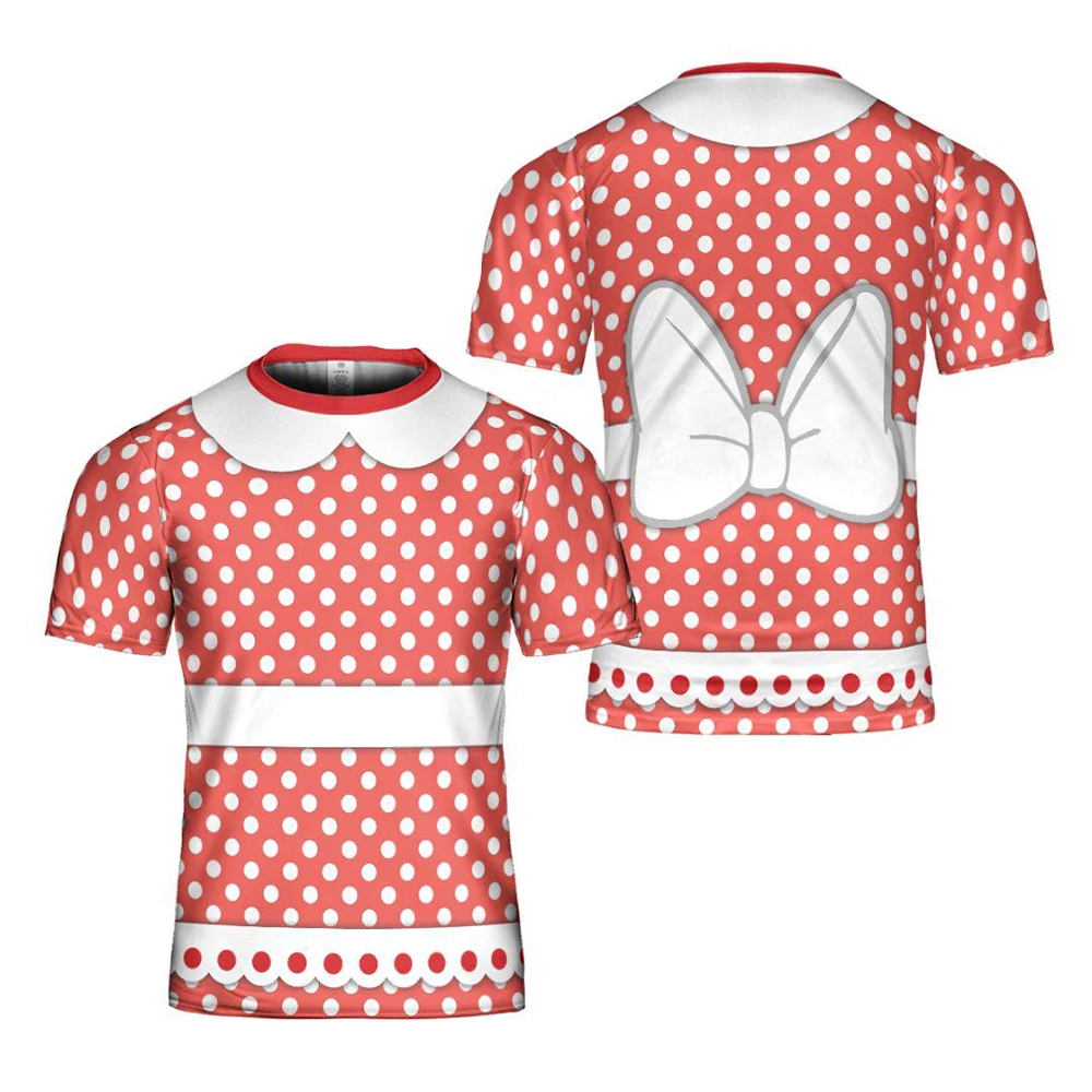 ميكي والأصدقاء زي تي شيرت ميكي ميني جوفي دونالد ديزي بلوتو تأثيري حلي قميص ديزني هالوين ثلاثية الأبعاد طباعة المحملة