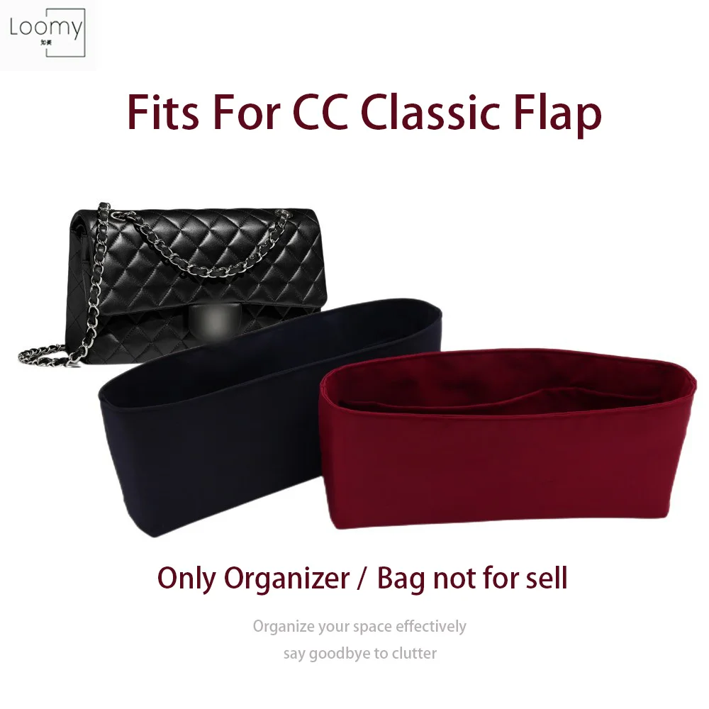 Fits For CC CF  Bag Organizer Cosmetic Travel Inner Purse Portable Makeup Bags light slim Nylon Material CF Jumbo Square Insert