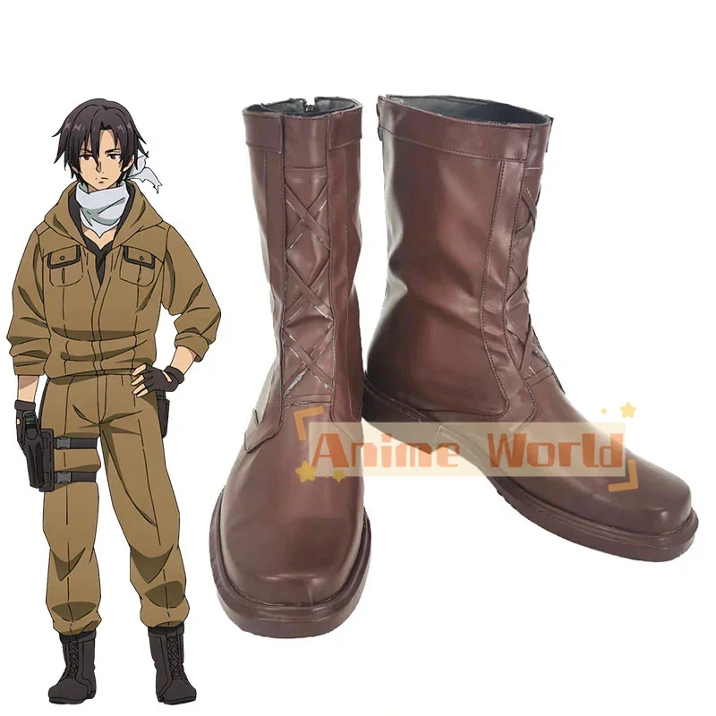 

86 EIGHTY-SIX Shinei Nouzen Brown Cosplay Shoes Custom-made Halloween Carnival Party Props