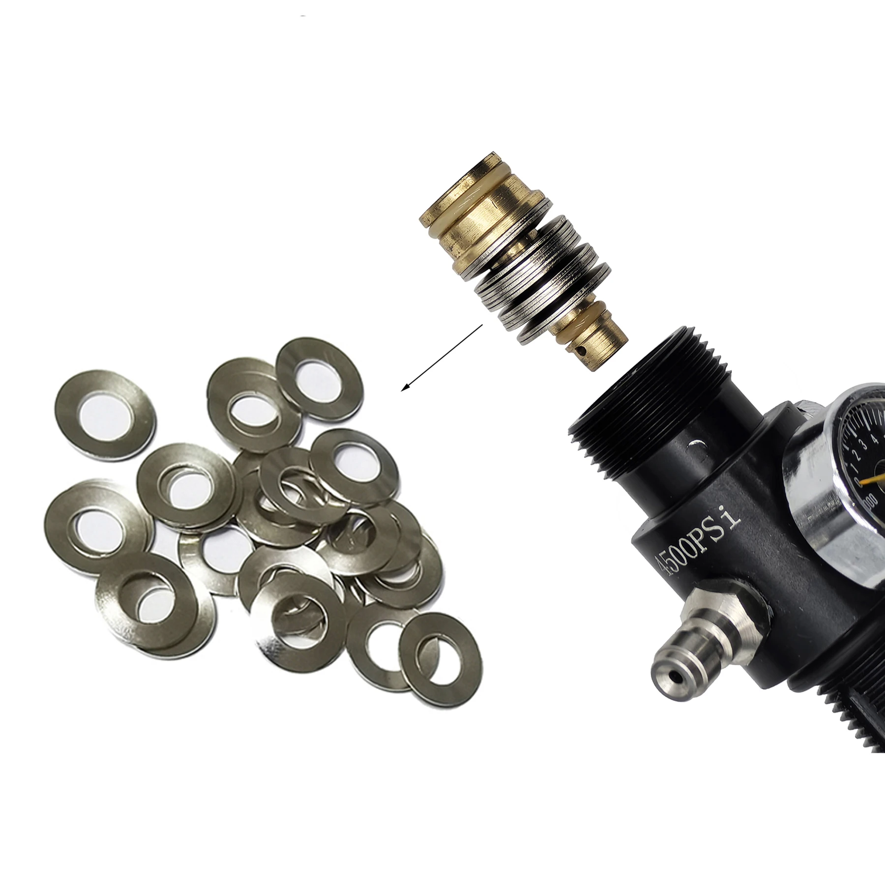 HPA 4500psi Cylinder Air Tank Regulator Valve Output 800psi to 3000psi Threads M18*1.5 or 5/8-18UNF Diving Double O-Ring Design