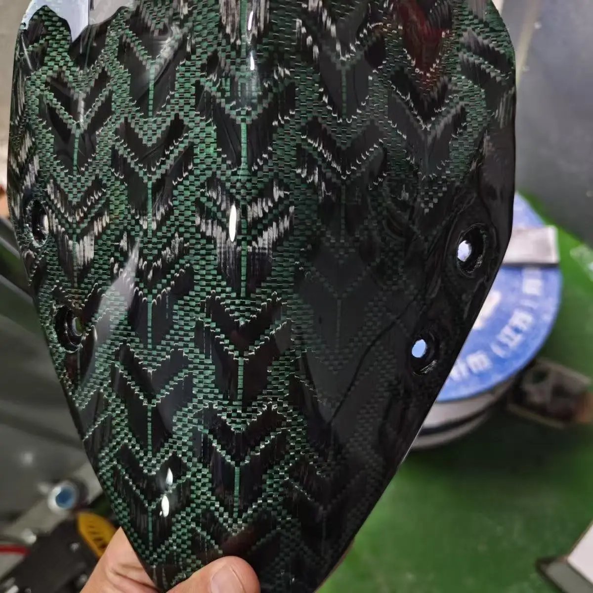 3K 240g Carbon fiber and green cola Li mixed woven fabric vacuum guide bag carbon DIY gladiator carbon fiber jacquard fabric