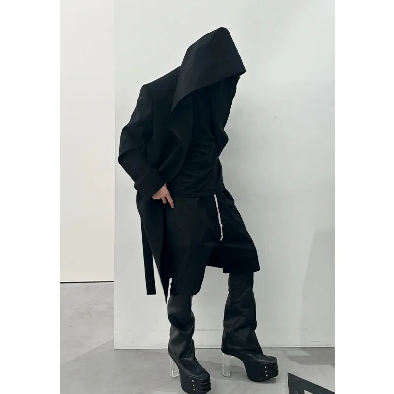 

Rick High-quality RO-style dark-themed five-pocket pants for men brand harem low-rise flannel baggy pants high street shorts