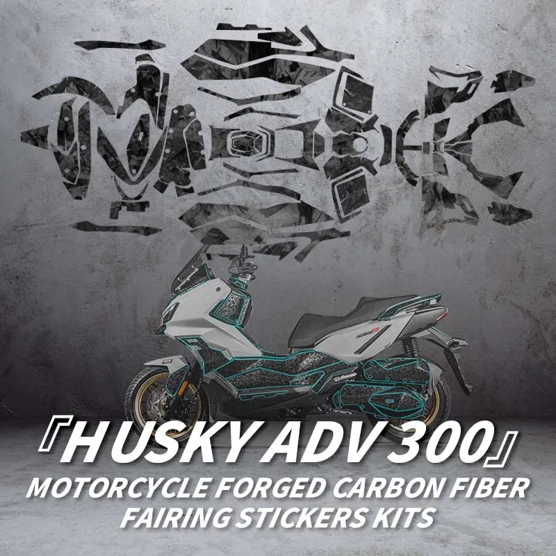 

Used For SYM HUSKY ADV 300 Forged Carbon Fiber Decoration Protection Stickers Kits Of Bike Accessories Decals