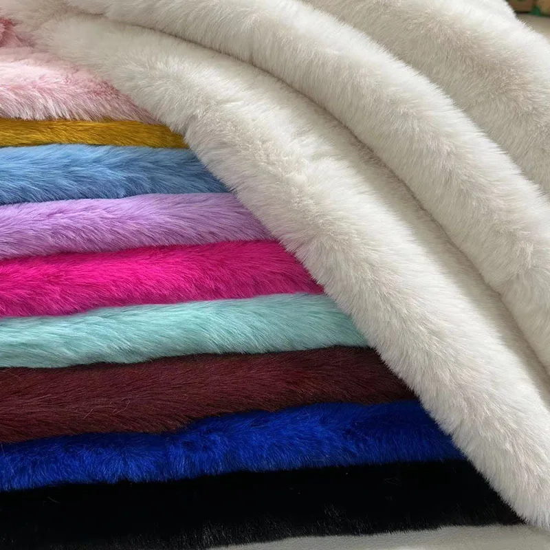 2.5cm thicken Imitation Otter Rabbit Fur Short Plush Fabric Making DIY Plush Toys Fabric Display Background Scarf Pillow