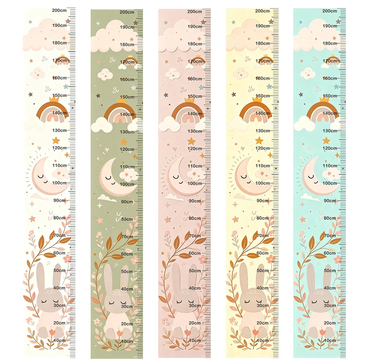 Kids Kids Height Chart Wall Sticker Bunny Moon Cloud Growth Ruler Decal for Nursery Bedroom Decor Self Adhesive Waterproof Measure - Aliexpress Deal