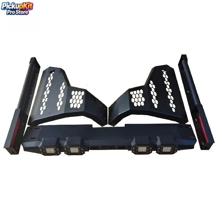 Black Steel Truck Bed Roll Bar with LED Light for Pickup Tacoma Hilux Ranger Ram 1500 Tundra Silverado