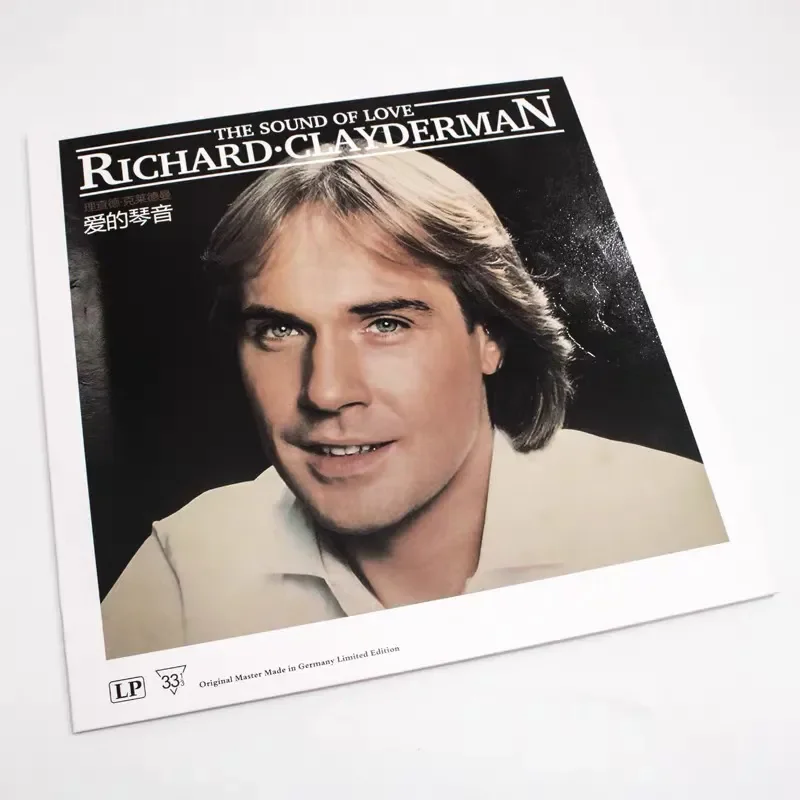 Franse pianist Clayderman vinylplaatalbum, lichte muziek lyrische liedjes, het geluid van de liefde, klassieke liedjes grammofoonplaat