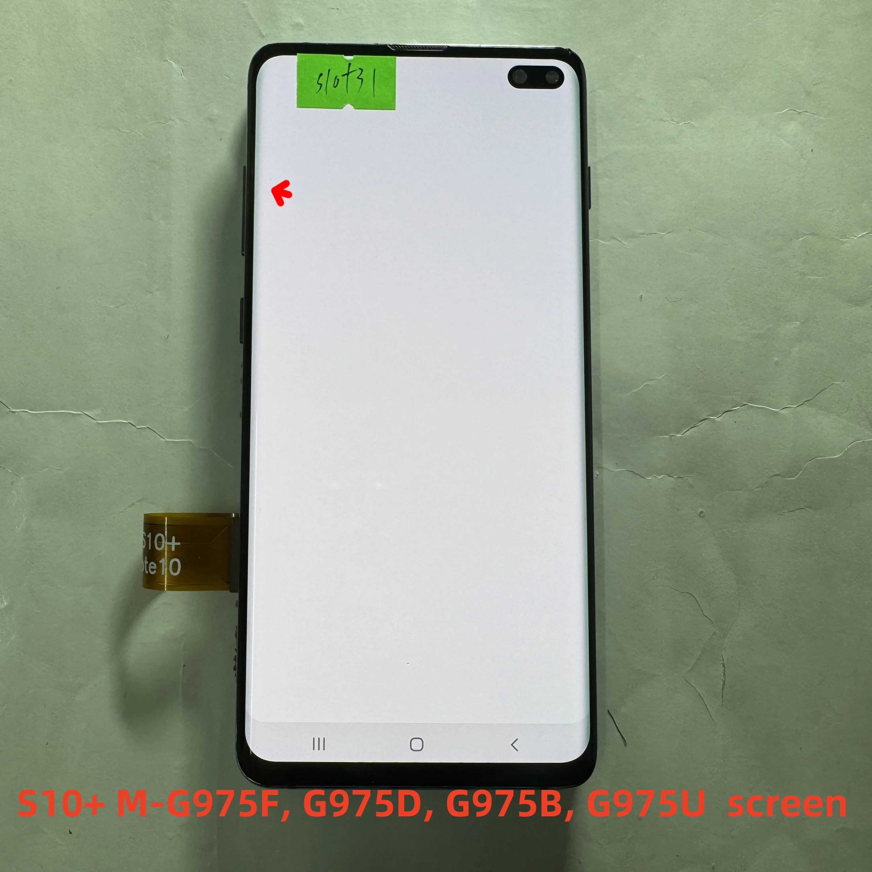 

Оригинальный дефектный сенсорный экран Galaxy S10 Plus SM-G975F, G975D, G975B, G975U, запасные части с рамкой дисплея