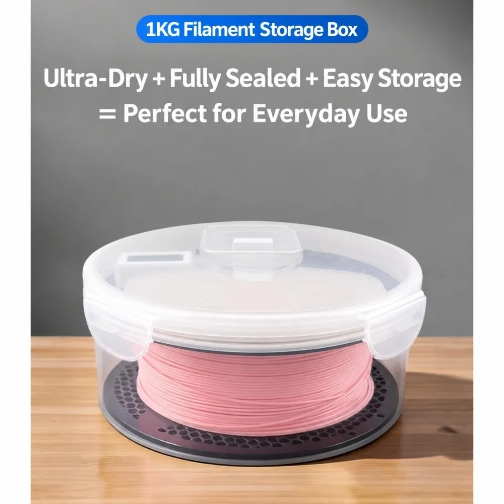 New Dustproof 3D Printing Filament Dry Box 1KG Anti-Moisture Filament Holder Wall-Mounted 3D Printing Filament Sealed Box