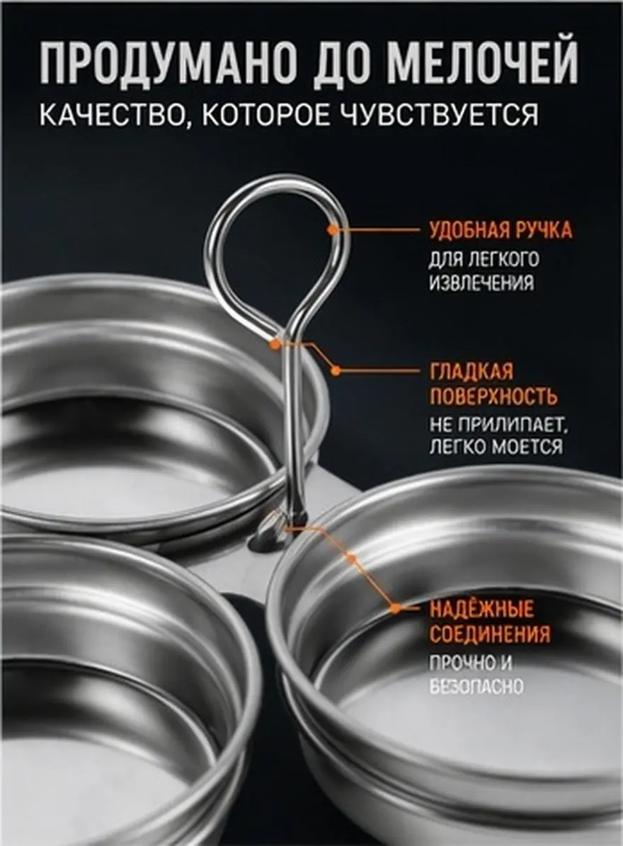 Stainless Steel Egg Boiling Mold Nonstick Poacher Tray Kitchen Essential Steamed Multi-Functional Poached Pan Poached Egg Pan
